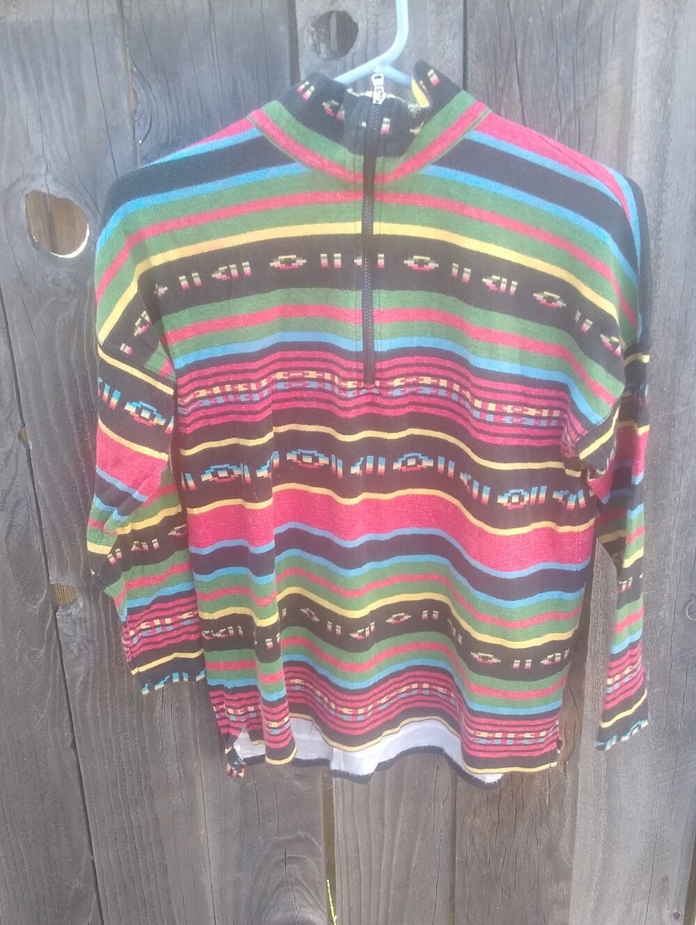 Chaps Multicolor Striped Half-Zip Pullover Medium